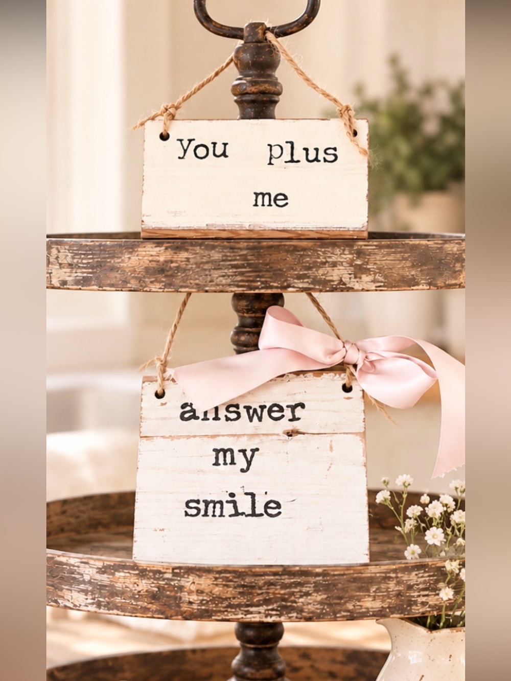 2 Artisan Wooden Love Signs. Neutral | Wedding| Nursery | Shower Newborn Pic